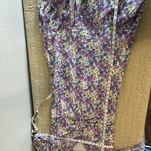 ModCloth Anthropology Violet White Ruffling For Flowers Midi Dress NWT Size 6 - Picture 9 of 13